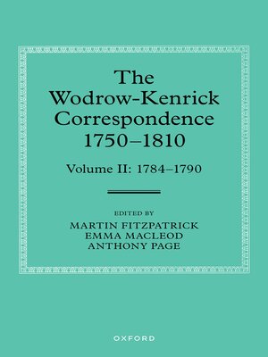 cover image of The Wodrow-Kenrick Correspondence 1750-1810, Volume 2